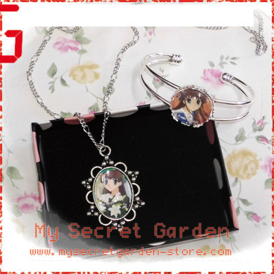 Fruits Basket Honda Tohru / Galaxy Angel ギャラクシーエンジェル Milfeulle Sakuraba anime Cabochon Necklace and Bracelet Set 1a or 1b